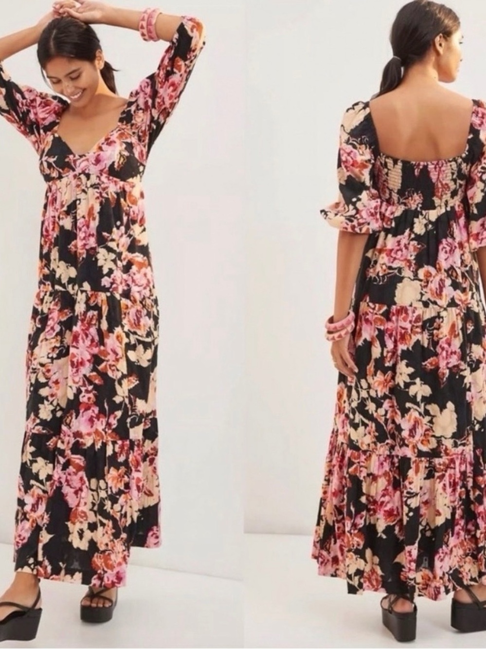 Anthropologie Blossom Maxi Dress Size XS